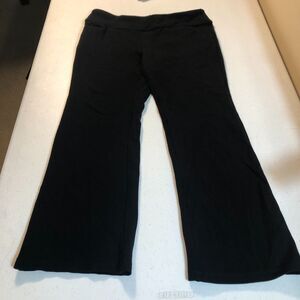 Ruby Ribbon Womens Pants Size XL Black Cropped Flare Pull-On Stretch Yoga Casual